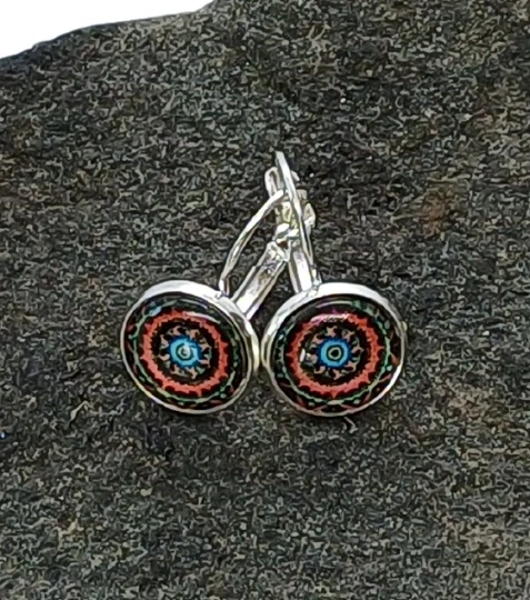 Náušnice "Oko mandaly" - 12mm