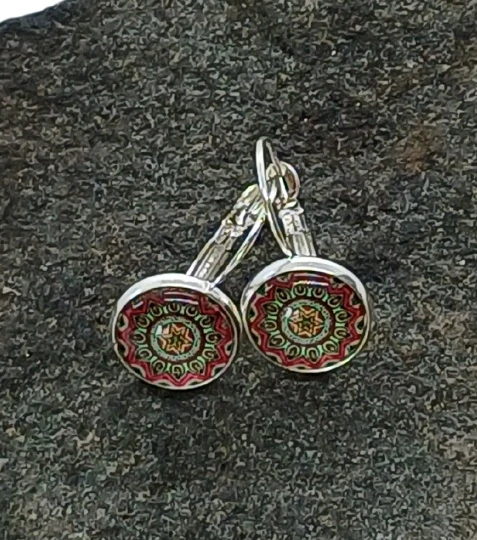 Náušnice "Květinová mandala" - 12mm