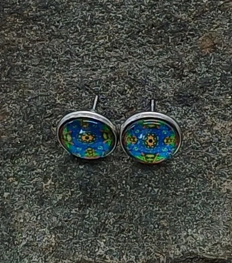 Náušnice "Modré kouzlo" - 12mm