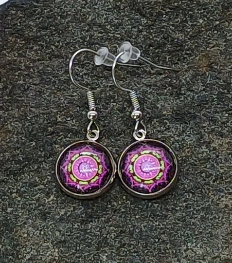 Náušnice "Květ harmonie" - 12mm