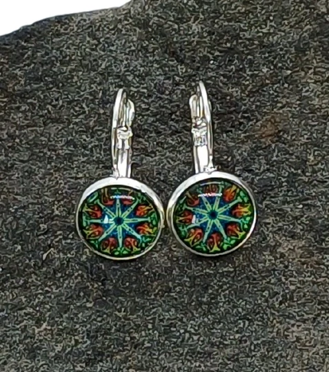 Náušnice "Hvězdná mandala" - 12mm