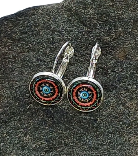Náušnice "Oko mandaly" - 12mm