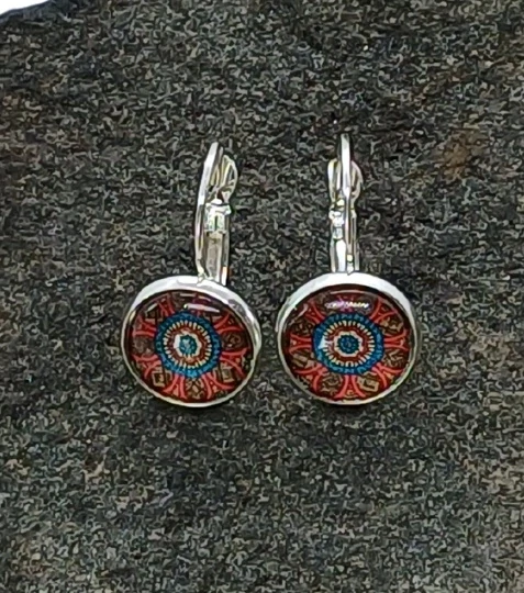 Náušnice "Ohnivý vortex" - 12mm
