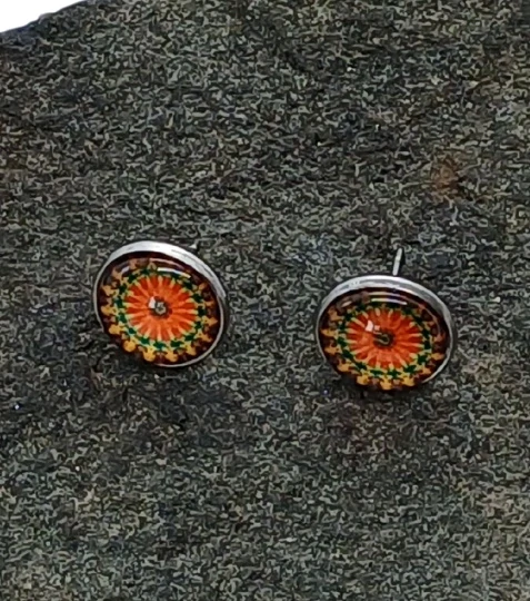 Náušnice "Zlaté světlo" - 12mm