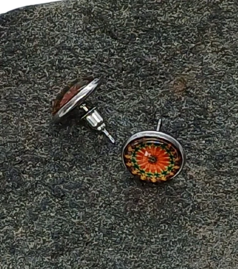 Náušnice "Zlaté světlo" - 12mm
