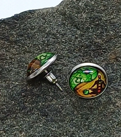 Náušnice "Jin jang meditace" - 14mm