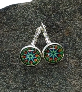 Náušnice "Hvězdná mandala" - 12mm