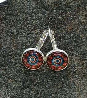 Náušnice "Ohnivý vortex" - 12mm