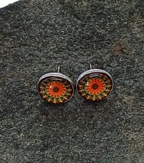 Náušnice "Zlaté světlo" - 12mm
