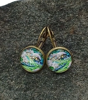 Náušnice "Jarní louka" - 14mm